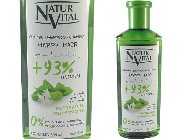 Хипоалергичен шампоан с екстракт от зелен чай за нормална коса Happy hair - Natur Vital Хипоалергичен шампоан с екстракт от зелен чай за нормална коса Happy hair - Natur Vital