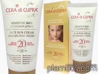 Слънцезащитен крем за лице за чувствителна кожа SPF 20 Cera di Cupra - Ciccarelli 